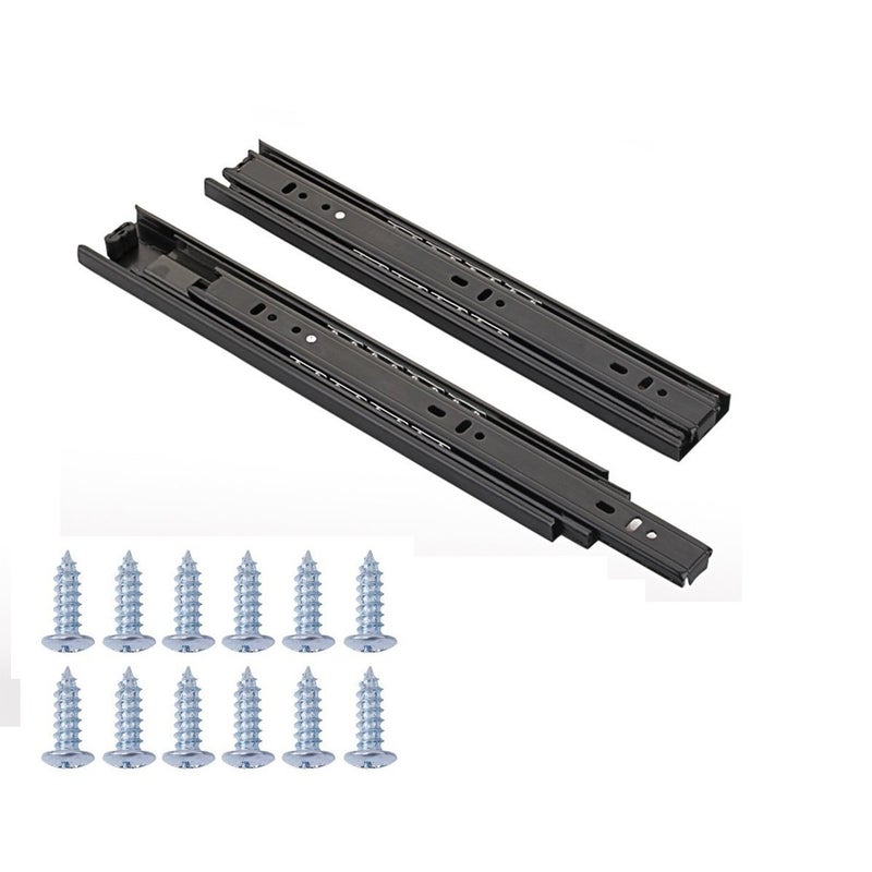 Zengest Full Extension Less Noise Ball Bearing Drawer Slides, 12 Inches, 4-Pair - Image 1